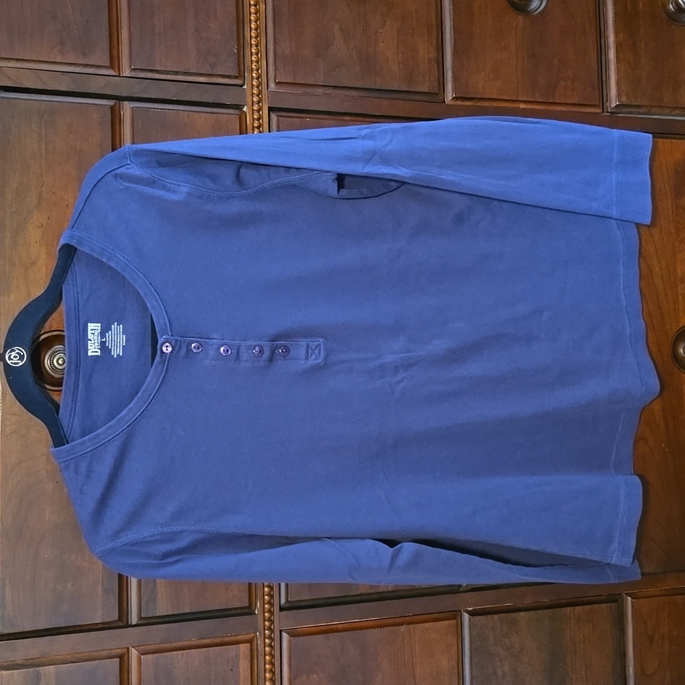 Women's Duluth Trading Henley Pullover Size L - Bluish Purple